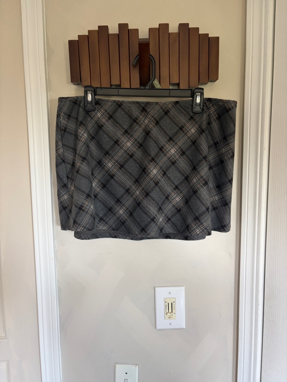 wild fable Gray Plaid Skater Mini Skirt